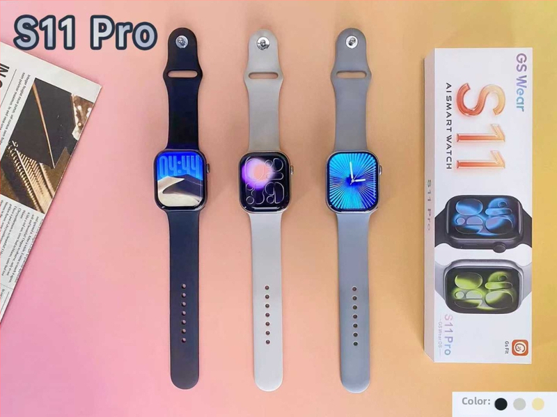 S11 Ultra Smartwatch, 2,01-palcový displej — meranie srdcového tepu, počítanie krokov, sledovanie spánku, meranie kyslíka v krvi, Bluetooth hovory