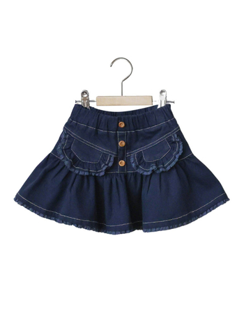 Meitenēm džinsu svārki ar mežģīņu apdari, Korejas stila, A līnija, galvenais audums: kokvilna 91–95%, iekšējā odere: kokvilna 91–99%, rudens 2025