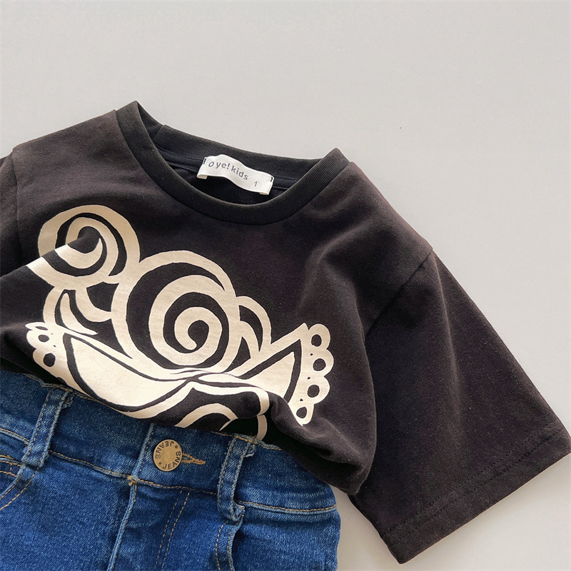 Lányoknak szóló japán stílusú farmer szoknya cartoon mintával, 80% pamut, puha kezeléssel készült anyag