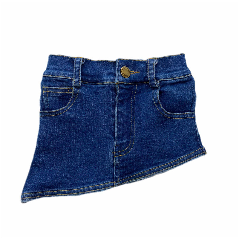 Lányoknak szóló japán stílusú farmer szoknya cartoon mintával, 80% pamut, puha kezeléssel készült anyag