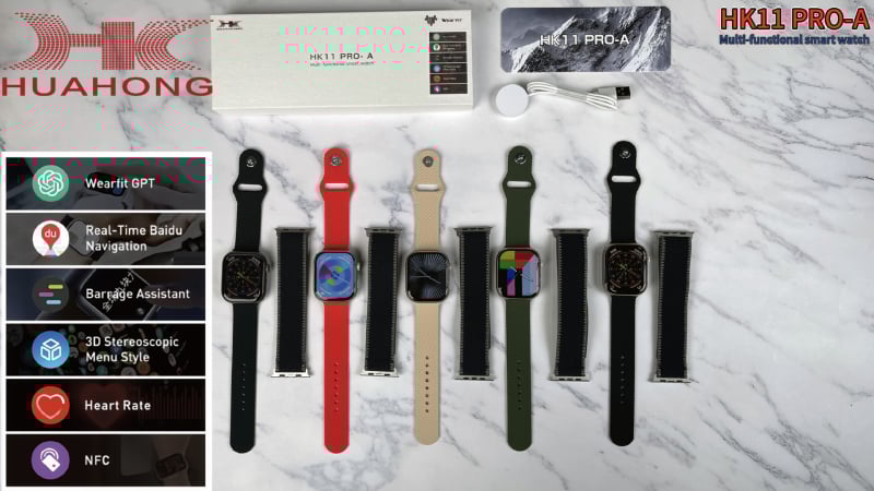 HK11 Ultra-A Pametni sat s Bluetooth pozivom, mjerenje otkucaja srca, krvnog tlaka, zasićenosti krvi kisikom i praćenja sna