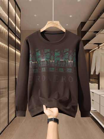 Oversized пуловер суитшърт за мъже, дълги ръкави, младежки стил, свободна кройка, основна материя: вискоза, състав 51-70%