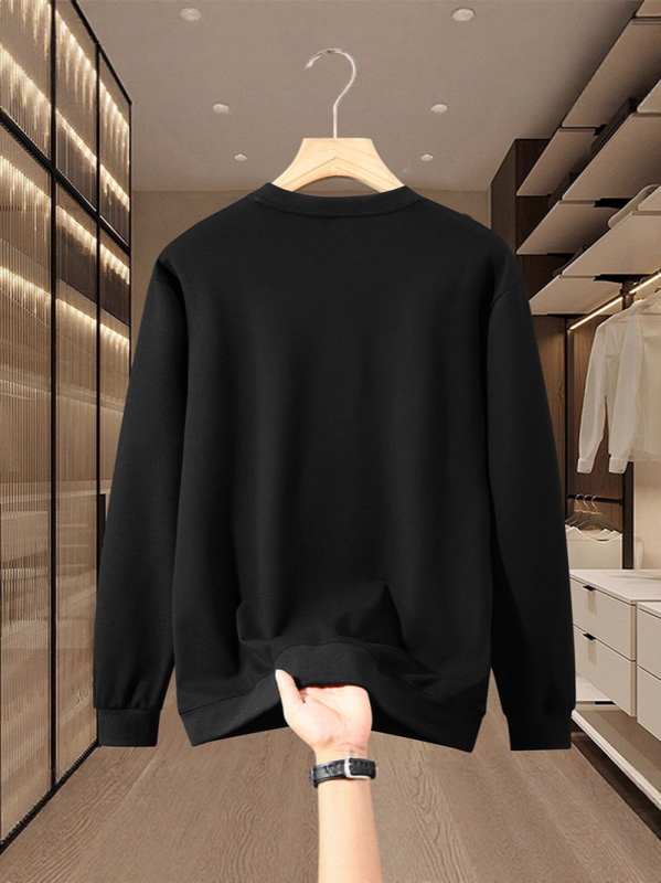 Oversized пуловер суитшърт за мъже, дълги ръкави, младежки стил, свободна кройка, основна материя: вискоза, състав 51-70%