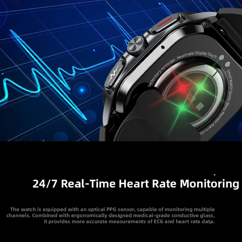 Pametni sat s pumpom zraka za mjerenje krvnog tlaka uz glasovne obavijesti; mjerenje šećera u krvi i otkucaja srca; AMOLED zaslon, kućište od aluminijske legure; NFC s Alipay; trajanje baterije 7–14 dana