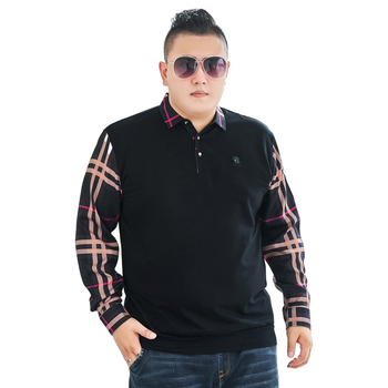 Férfi plusz méretű hosszú ujjú pulóver galléros, laza szabású, viszkóz fonalból, 70% viszkóz, 350–400 g, négy évszakos viselet