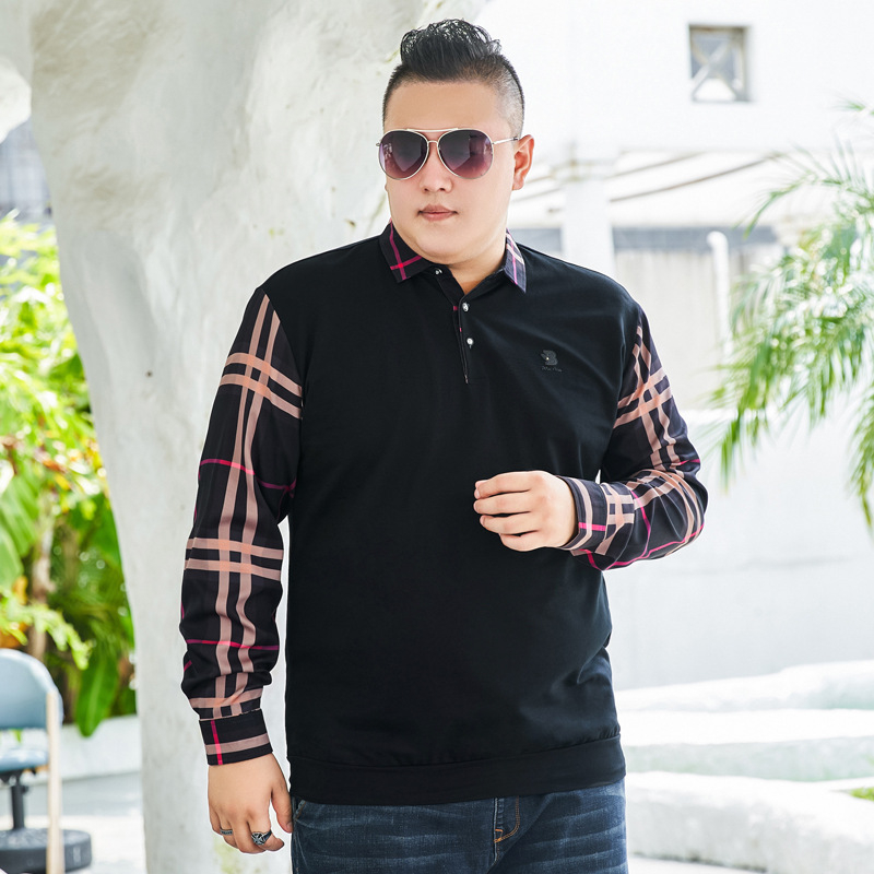 Férfi plusz méretű hosszú ujjú pulóver galléros, laza szabású, viszkóz fonalból, 70% viszkóz, 350–400 g, négy évszakos viselet