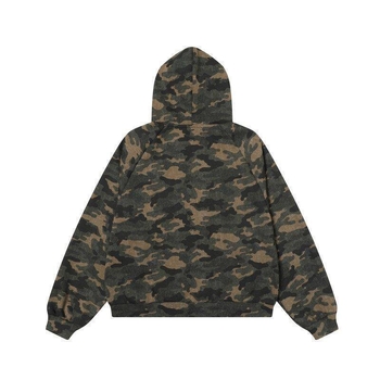 Ανδρικό φούτερ με κουκούλα – Καμουφλάζ ρετρό σχέδιο, ελαφρύ μείγμα πολυεστέρα (96%+), Άνοιξη 2025