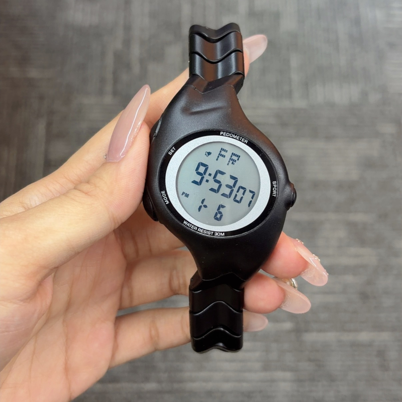 Ceas electronic – Alarmă iluminată 12/24h, Afișaj numeric, Pentru studenți, Mișcare electronică, Cadran în formă de romb