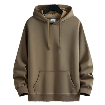 Muški pamukasti hoodie s kapuljom, V-izrez, debeli materijal, bočne džepove
