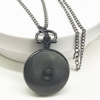 Retro zsebóra flip-fedel – DIY nyakláncóra, gyerekeknek és diákoknak, kvarc meghajtású, 35 mm számlap, 13 mm vastagság, ötvözet tokkal