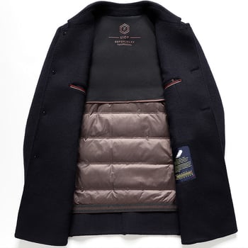 Villane mantel, paksendatud, seisev krae, tõmblukk, küljetaskud, 70% villa