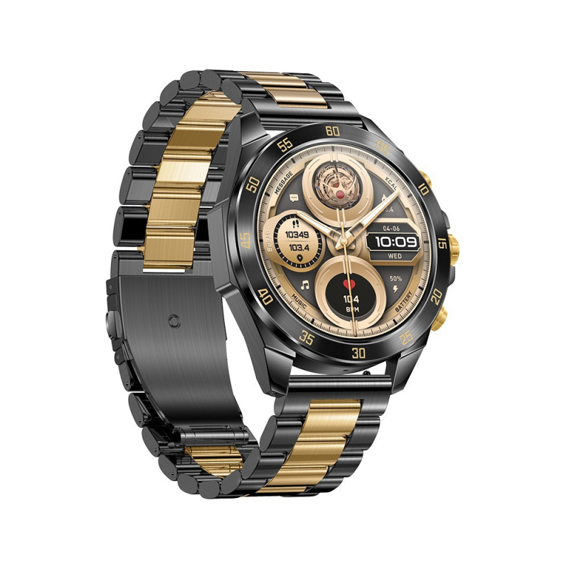 NX1PRO Smartwatch s AMOLED displejom, titanovým puzdrom, IP68 vodeodolný, monitorovanie srdcového tepu a hladiny kyslíka v krvi