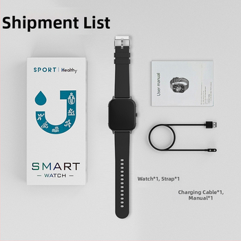 Ju105 Smartwatch, unisex, krokomer, meranie srdečného tepu a spánku, výdrž batérie 21 dní a viac, vodeodolný pre každodenné použitie