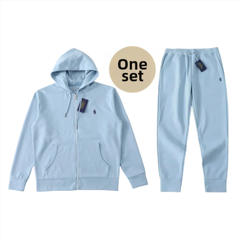 Hoodie s kapuljom i izvezenim logom ponija, pamuk mješavina 51–70%, patent zatvarač sprijeda, udoban slobodan kroj