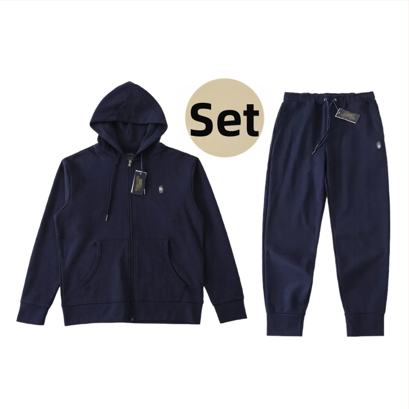 Hoodie s kapuljom i izvezenim logom ponija, pamuk mješavina 51–70%, patent zatvarač sprijeda, udoban slobodan kroj