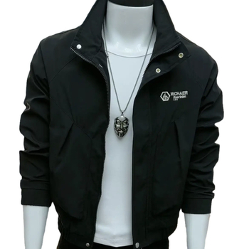 Vanjska jakna s stojećim ovratnikom i raglan rukavima (slim fit, kapuljača, tanak materijal)