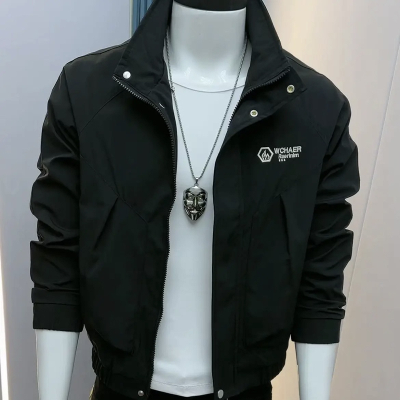 Vanjska jakna s stojećim ovratnikom i raglan rukavima (slim fit, kapuljača, tanak materijal)