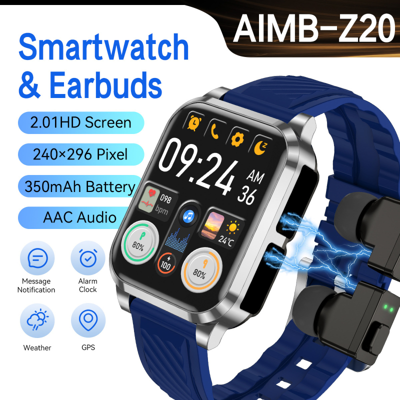 Smartwatch Aimi-Z20 s Bluetooth volaním a monitorovaním zdravia: meranie srdcového tepu, krvný tlak, saturácia kyslíkom v krvi a sledovanie cvičenia