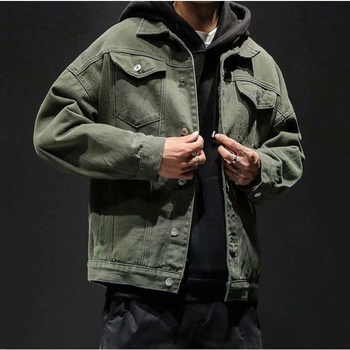 Traper jakna u stilu radnog odijevanja, s kapulom i ovratnikom tipa lapel (Workwear; Hooded; Lapel; Proljeće 2025; Muškarci)