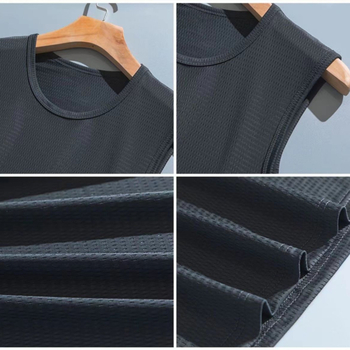 Muški tank top od Ice Silk, ljeto, brzo sušeći materijal, slobodan kroj, za košarku i fitness