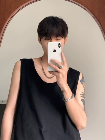 CGRFCM Bezrukavna majica-vest, slobodan kroj, jednobojna poliester tkanina, zaobljen rub, ljetni komad