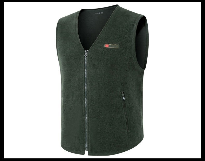 Radna vesta s V izrezom, prednji zip, četkan fleece, 85% poliesterska smjesa, podstava od akrila