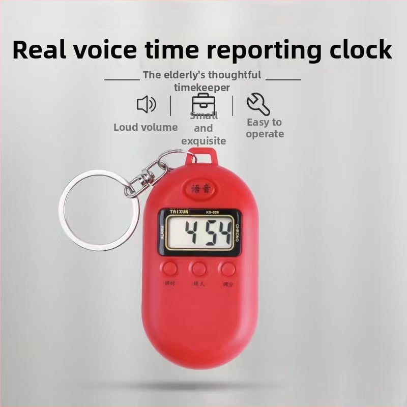 Pulkstenis vecākiem cilvēkiem ar skaļu balsi, ciparu displejs, elektroniska kustība, ovāls ciferniks, 3,0 collu ekrāns