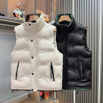 Muška debela pamučna vesta za jesen-zimu, ležeran stil, bočni džepovi