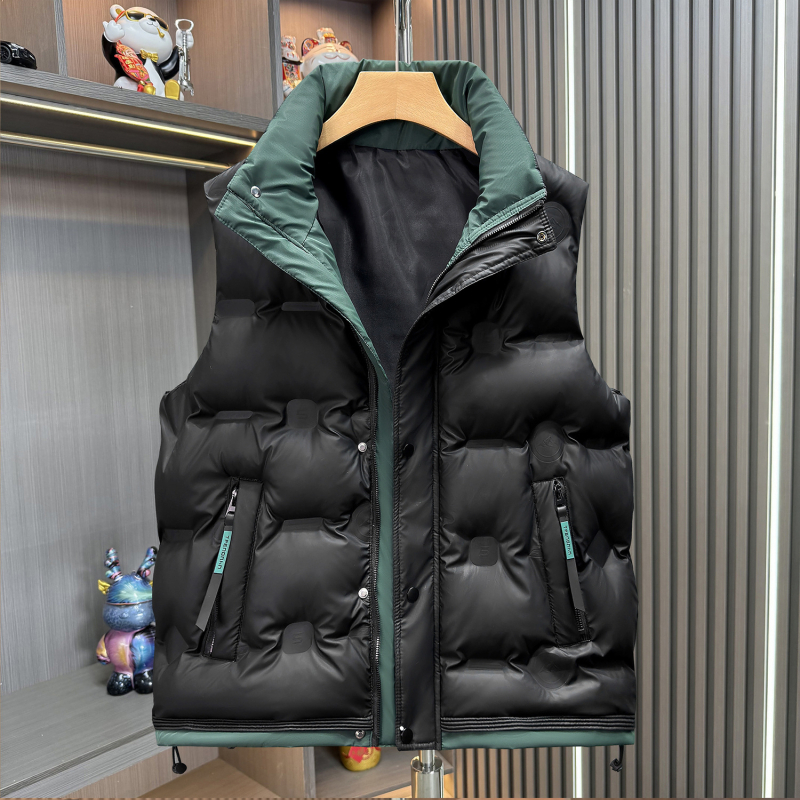 Muška debela pamučna vesta za jesen-zimu, ležeran stil, bočni džepovi