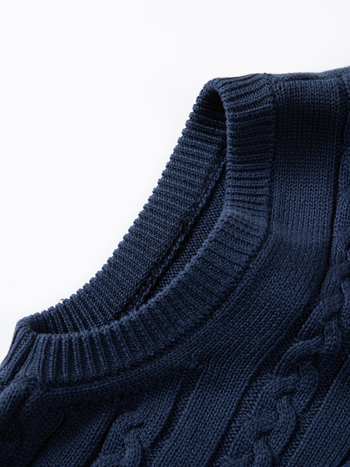 Vestă cardigan tricotată pentru bărbați – 100% bumbac, jacquard, deschidere în față, croială slim, primăvară-toamnă