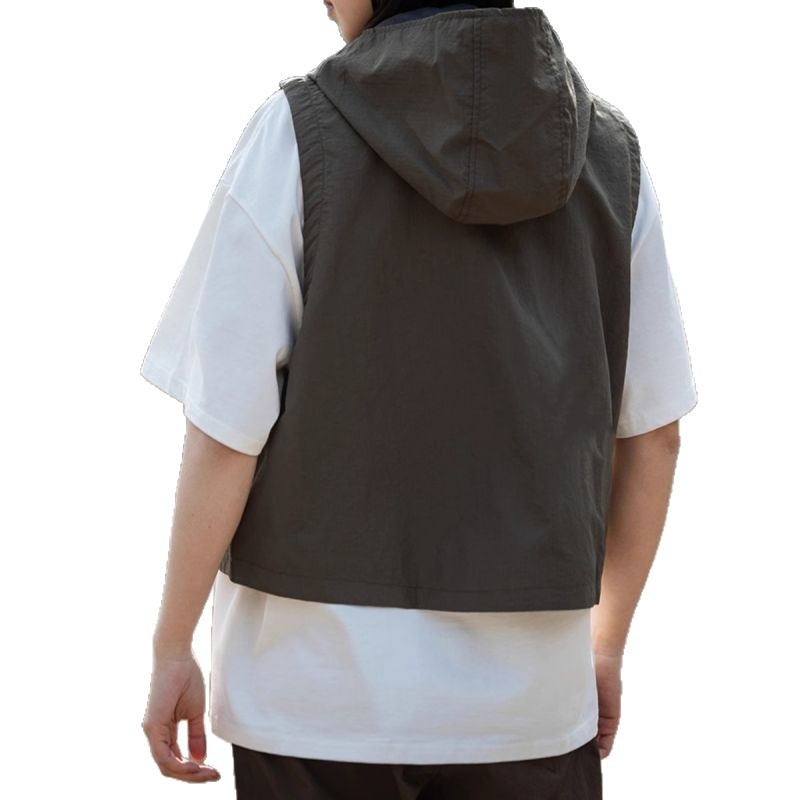 Unisex pamučna veste s kapuljom – lagan kroj, dvostruko kopčanje, 3D džepovi, za sve sezone