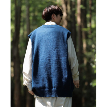 Gilet bez rukava za majicu, opušten kroj, poliester vlakno, prav rub, zima