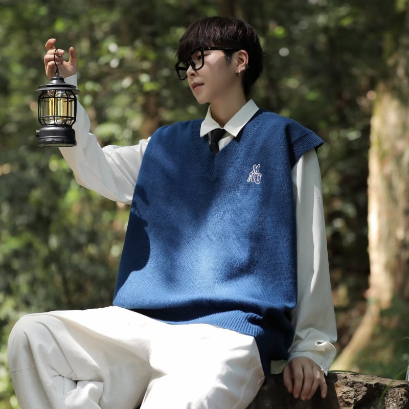 Gilet bez rukava za majicu, opušten kroj, poliester vlakno, prav rub, zima