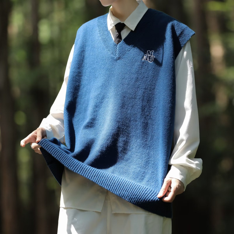 Gilet bez rukava za majicu, opušten kroj, poliester vlakno, prav rub, zima