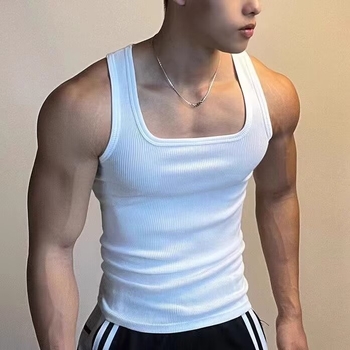 Majica bez rukava - prilagođena silueta, jednofarbni uzorak, combed pamuk 65%, bez glačanja