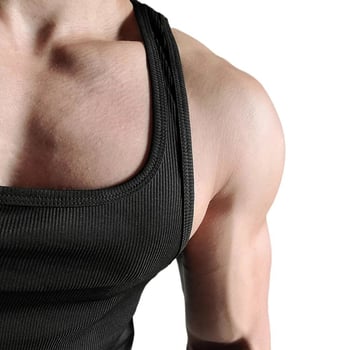 Majica bez rukava - prilagođena silueta, jednofarbni uzorak, combed pamuk 65%, bez glačanja