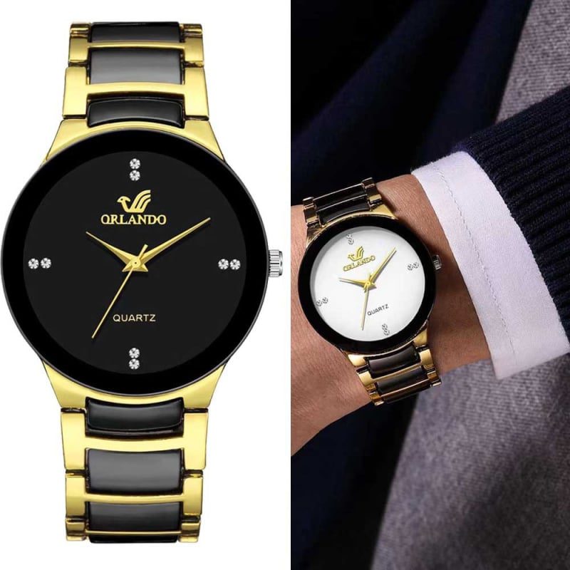 Sat za parove s kvarcnim mehanizmom, britskog stila, kućište i metalni kaiš od legure, model Z618, analogni prikaz, spiralna krona