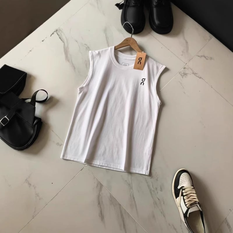 Muška ljetna bezrukava sportska vest - pamuk-smjesa, 80,5% pamuk, 19,5% elastan, žakard uzorak, prilagodljiv kroj, ravni rub