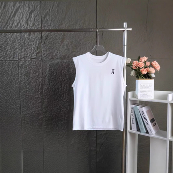 Bezruka sportska vest, materijal od pamuka-mješavina (80.5% pamuk, 19.5% elastan), prilagodljiv kroj, jednobojna, jacquard detalji, džep s umetnutim džepom