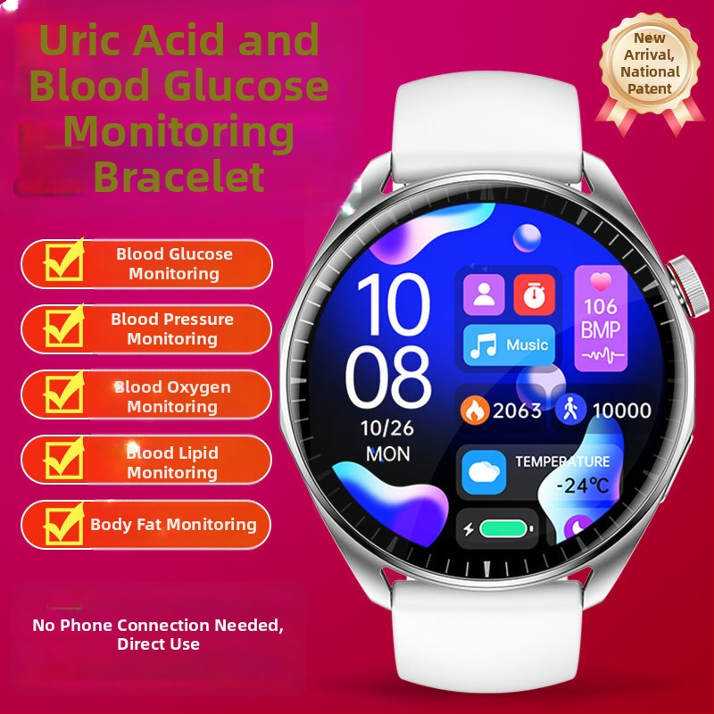 GT9 Nepremokavý Smartwatch s meraním krvného cukru, krvného tlaku, srdovej frekvencie a Bluetooth hovorov