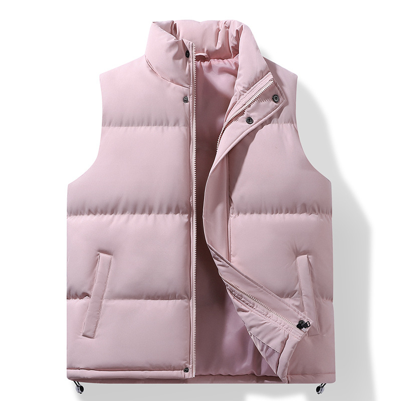 Vyrų žieminė liemenė su stovinčiu apykakle, flisinis pamušalas,Storesnis šilumos sluoksnis, užtrauktukas priekyje, poliesterio audinys