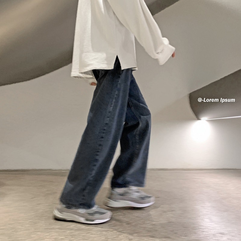 Traperice u Hong Kong stilu, ravni kroj, srednji pojas, denim s 70% poliesterom, pranje pijeskom