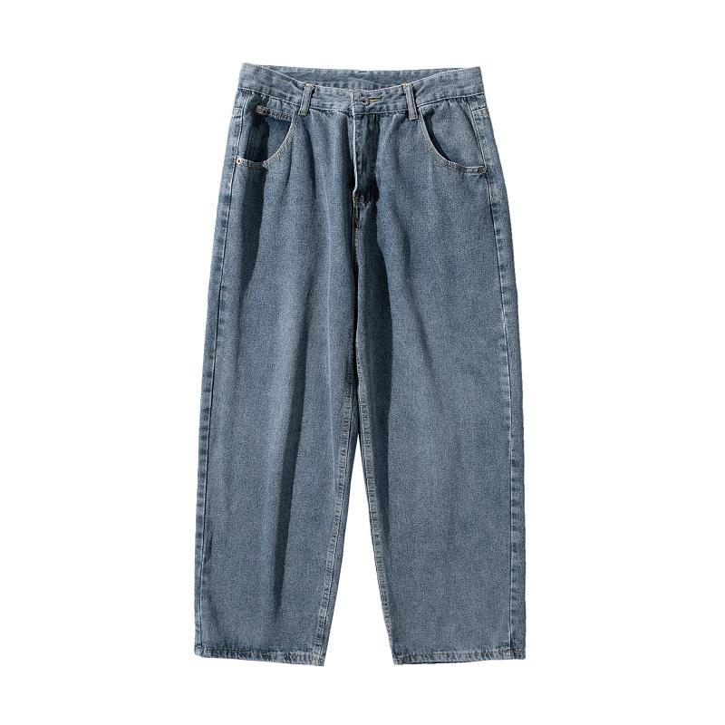 Traperice u Hong Kong stilu, ravni kroj, srednji pojas, denim s 70% poliesterom, pranje pijeskom
