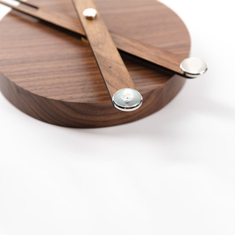 DIY комплект за часовник за стена от орехово дърво: показалец, циферблат и дървен държач