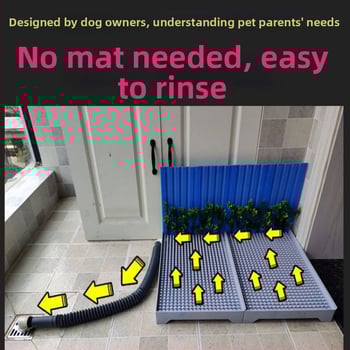 Toaletă pentru câini cu curățare automată pentru antrenament – pentru câini de talie medie până la mari (Material: Alt; Import: Nu; Brand privat: Nu; Cadou: Nu)