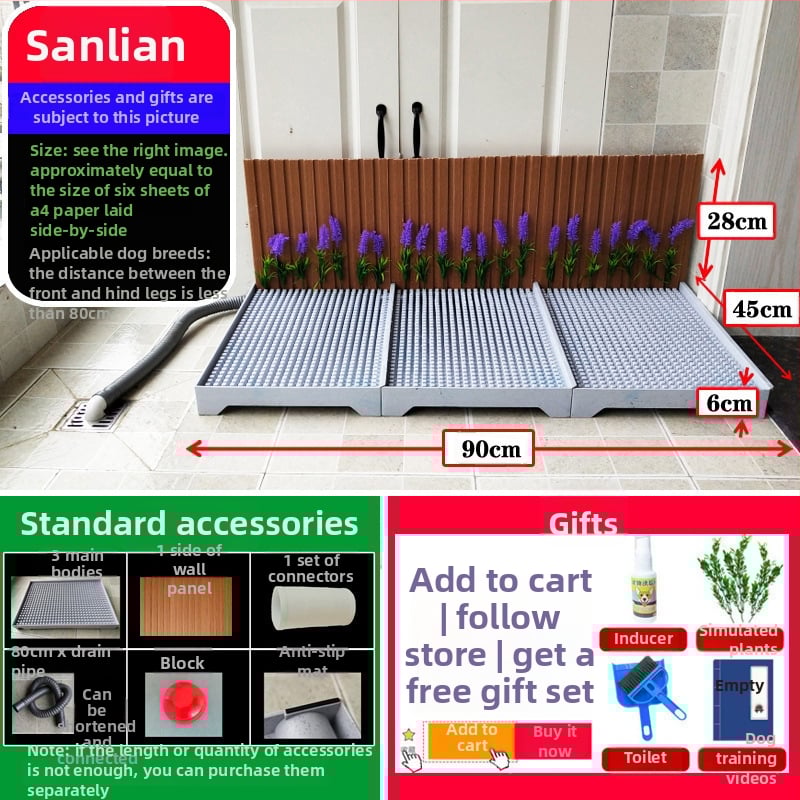 Toaletă pentru câini cu curățare automată pentru antrenament – pentru câini de talie medie până la mari (Material: Alt; Import: Nu; Brand privat: Nu; Cadou: Nu)