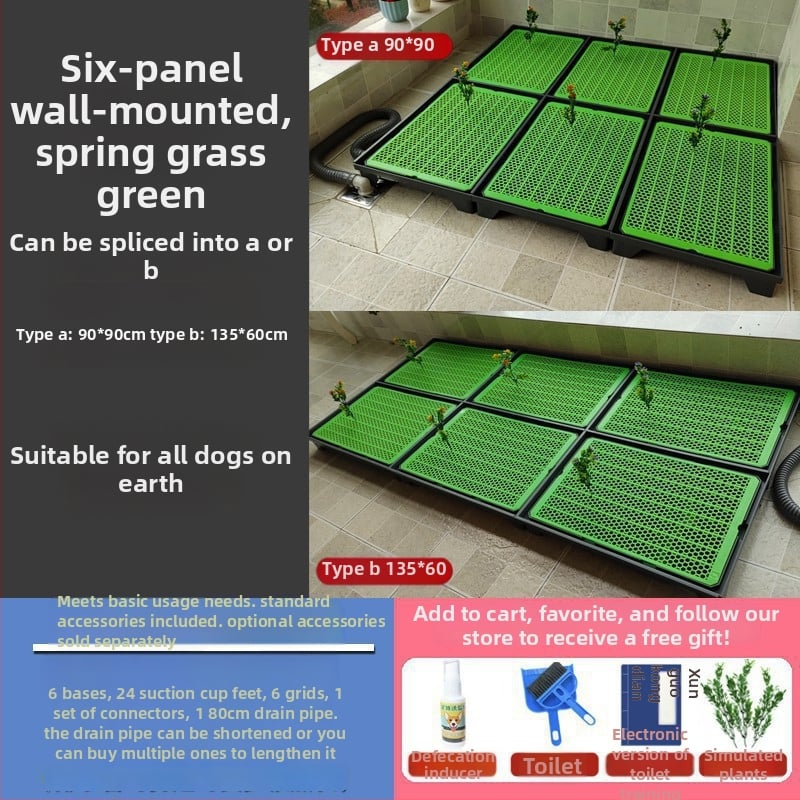 Toaletă pentru câini cu curățare automată pentru antrenament – pentru câini de talie medie până la mari (Material: Alt; Import: Nu; Brand privat: Nu; Cadou: Nu)