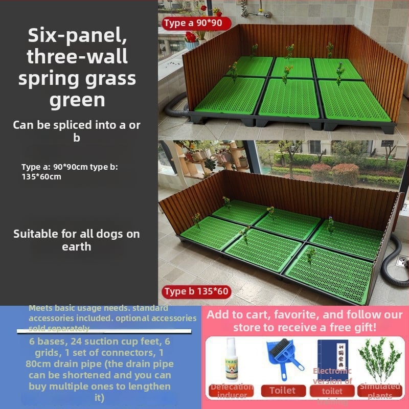 Toaletă pentru câini cu curățare automată pentru antrenament – pentru câini de talie medie până la mari (Material: Alt; Import: Nu; Brand privat: Nu; Cadou: Nu)