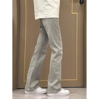 Férfi egyenes szabású farmer, fleece-belsővel, középmagas derék, cipzáras zárás, pamut-keverék 50–60%