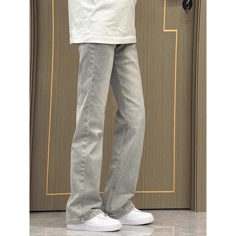 Férfi egyenes szabású farmer, fleece-belsővel, középmagas derék, cipzáras zárás, pamut-keverék 50–60%